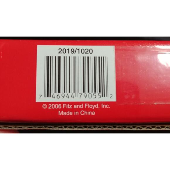 NIB Fitz & Floyd Merry Christmas Tree GLASS TRAY 12.5" X7”Serving Plate Platter - Picture 6 of 7